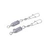 2Pcs Fishing Sinkers Weights Bullet Sinker Rolling Swivel With Interlock Snap Connector 10/15/20/25/30/40/50/60G Fishing Tackle