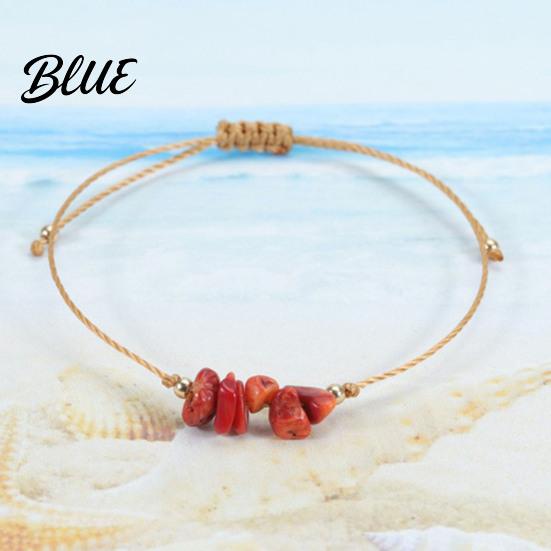 Vibrant Crystal Bracelet Gemstone Women Men Adjustable Braided Boho String