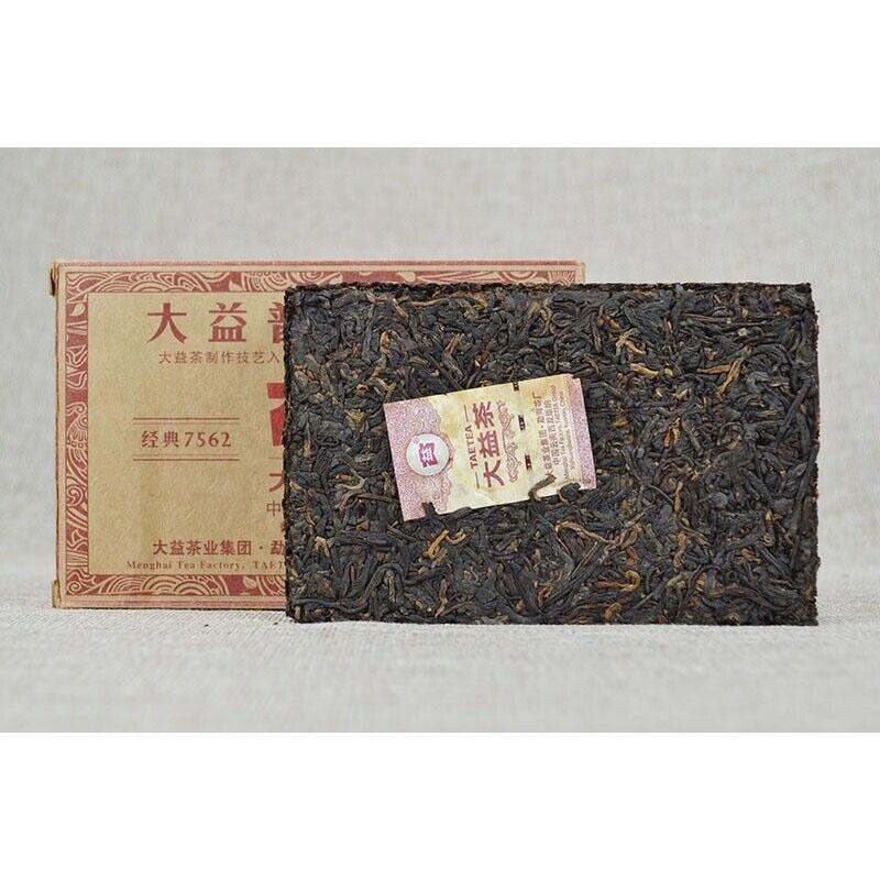 2013 Yunnan Menghai 7562 TAETEA Dayi Tea Pu-erh Brick Tea Ripe Puer Tea 250g