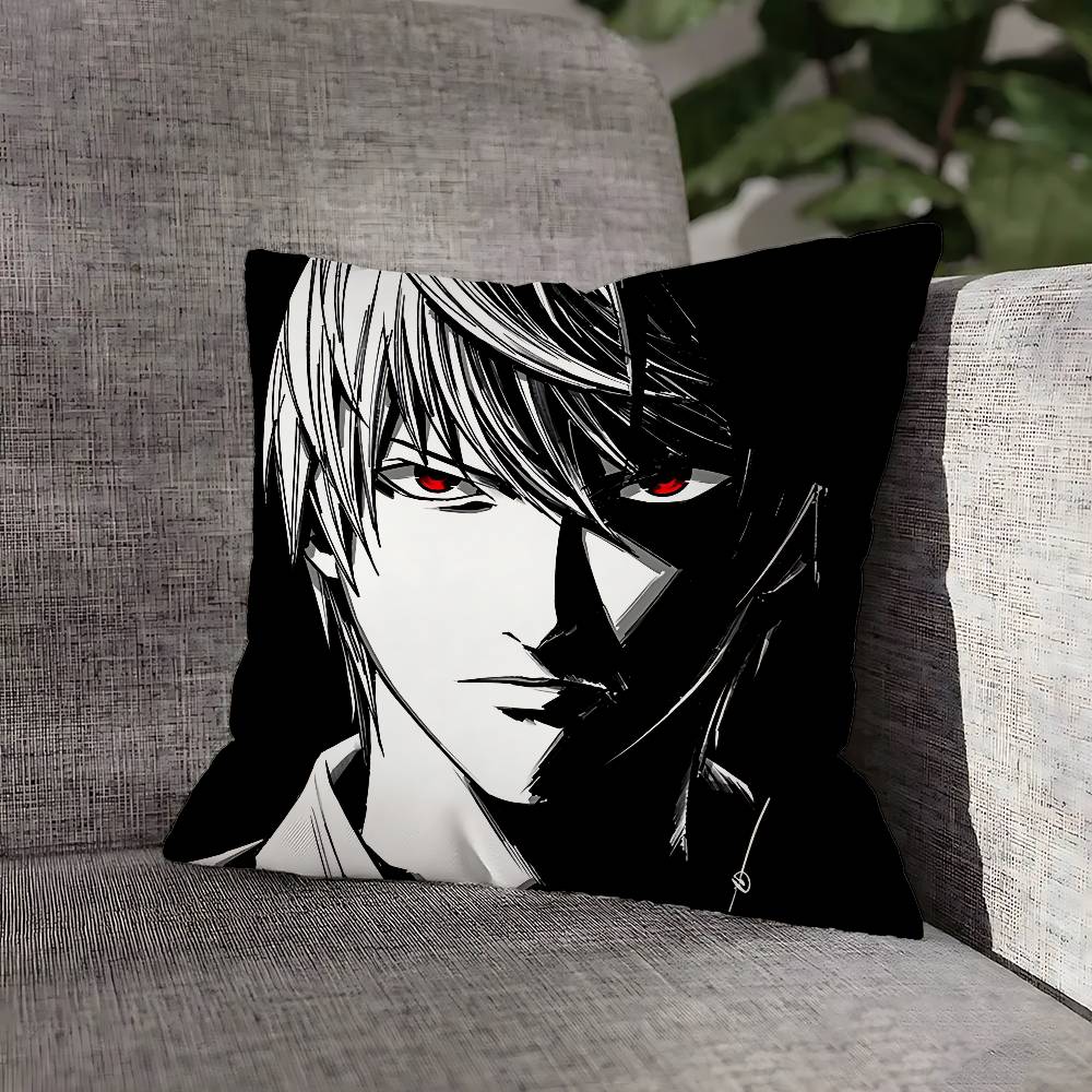 D-Death Misa L Yagami N-Note Pillow Case For Sofa Decor Car Office Room Printing Cushion Cover Decorations and Protector