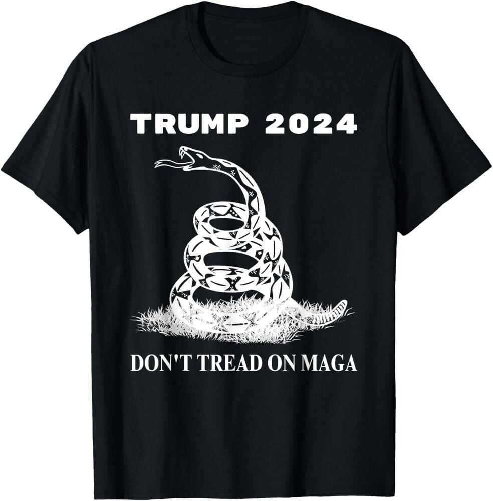 Trump 2024 Don t Tread On MAGA Snake Rattlesnake On Grass T-Shirt Unisex T-Shirt L