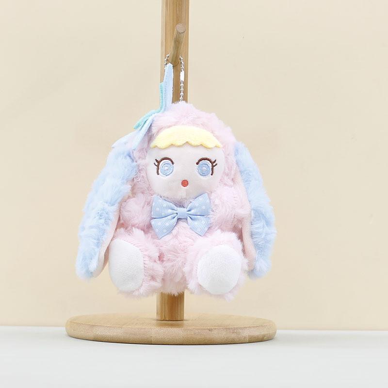 Turn Into Baby Rabbit Plush Keychain Toy Cartoon Doll Backpack Gifts Pendant