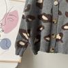 Hirsionsan Soft Knitted Leopard Cardigan Women 2023 Autumn New V Neck Y2k Crop Female Sweater Oversized Warm Ladies Clothes