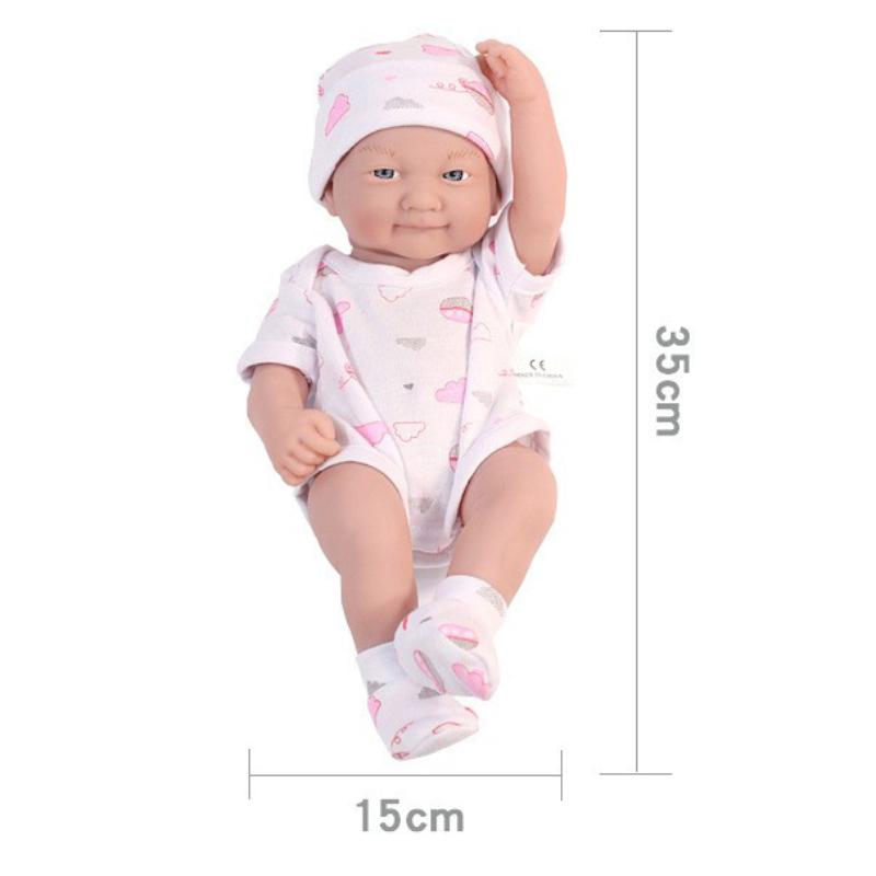 35CM Wasbare Levensechte Zachte Handgeschilderde Simulatie Baby Reborn Pop Kinderen Begeleiden Speelpop