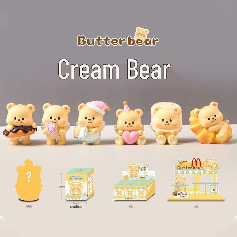 Butter Bear Milk-Flavored Blind Box Figurine - Cute Desktop Ornament & Birthday Gift