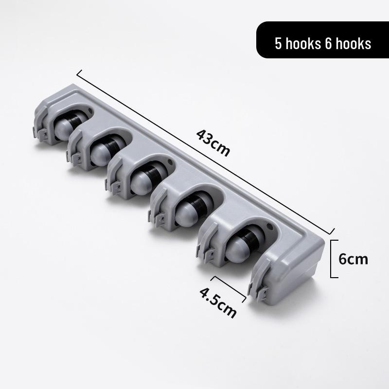 Stainless Steel Floor-Standing Mop Rack with Draining Shelf and Free Shipping
