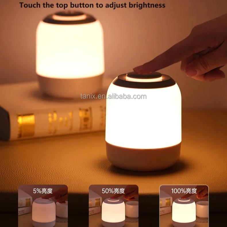 Creative Baby Kids Adults Gift Bedroom Bedside Table Night Lamp Touch Control Rechargeable LED Night Light