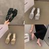Summer High Heel Slide Sandals With Pu Upper For Elegant Womens Fashion