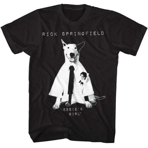 

Rick Springfield Jessies Girl Dog T-shirtBlack Unisex T-Shirt XL
