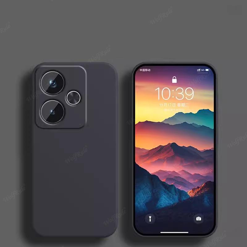 Für Poco F6 Hülle Abdeckung Xiaomi Poco F6 Capas Neu Flüssigsilikon Stoßfest Handy Rückseite Bumper TPU Weiche Hülle Poco F6 PocoF6 Fundas