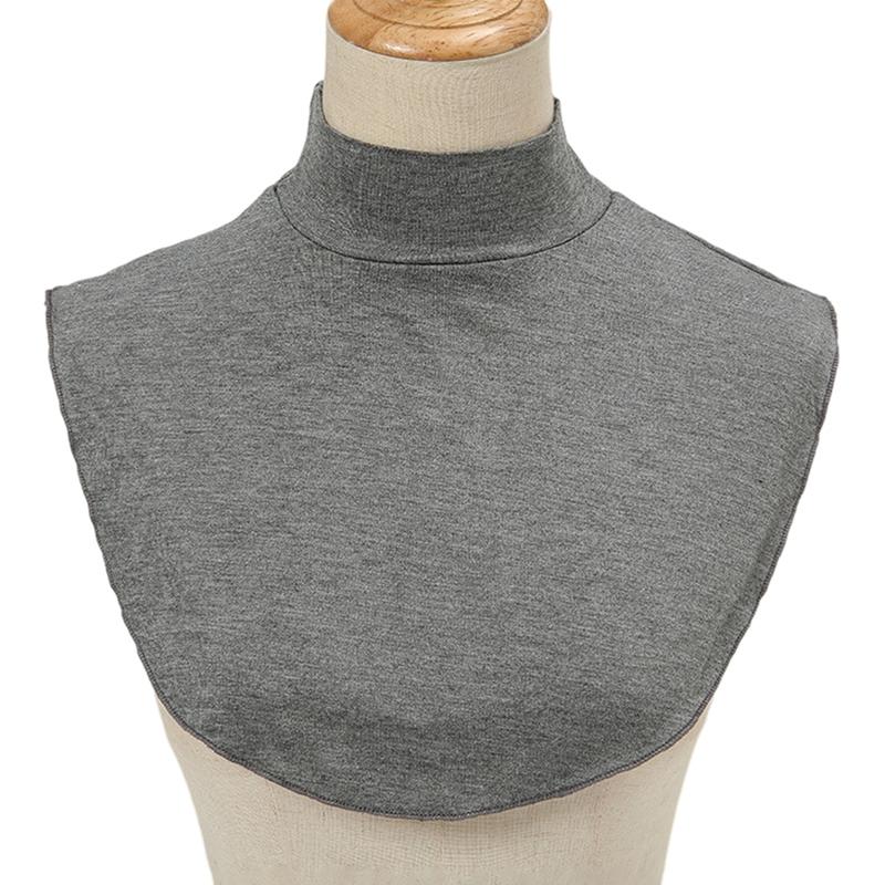 Soft Cotton Modal Inner Neck Cover Solid Color False Collar For Woman Mock Neck Half Top Detachable Collars Neck Free Size