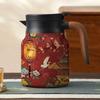 Guochao Large Capacity Insulated Teapot with Tea-Water Separator for Home