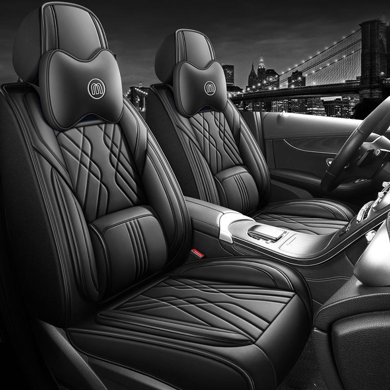 Universal 25-Year Car Seat Cushion - All-Season, Full Leather Cover, Hot-Selling