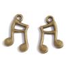 Handmade Double-Sided Musical Note Alloy Pendant for DIY Jewelry
