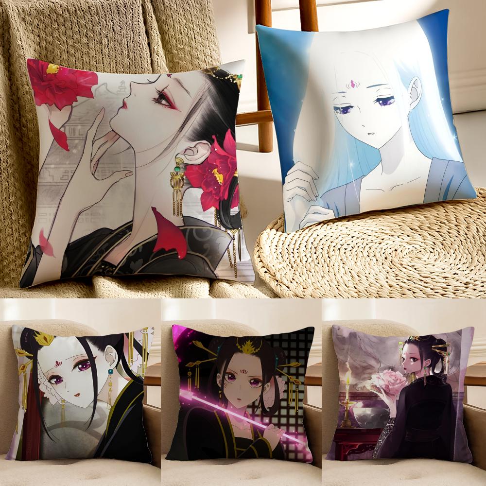 Elegant Anime KKoukyuu no Karasu Cushion Cover Pillowcase Antidustmite living Room Sofa Decor Cushion Room