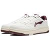 Li Ning Tianji Soft Synthetic Leather Slip Resistant Abrasion Resistant Low top Skateboard Shoes Men's White Purple AGCU317-4