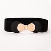 Women's Fashion Bow Double Buckle Elastic Waist Belt - 6CM Wide Versatile Accessory