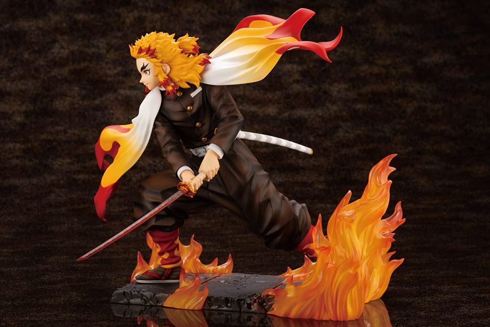 Kotobukiya ARTFX J Demon Slayer: Kimetsu No Yaiba Rengoku Kyojuro 1/8 Scale PVC Pre-painted Finished Figure PP927