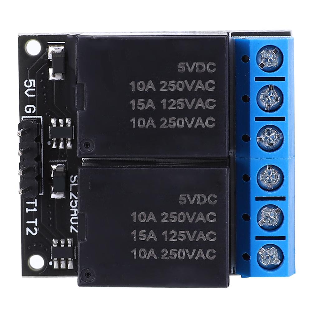 SL25A02 5V 2 Channel Bistable Self Locking Relay Module Single Chip Low Level Control Switch