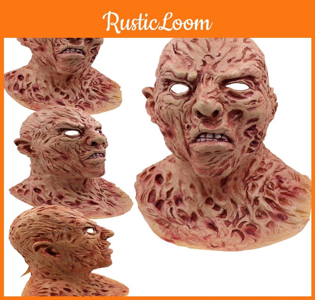 Creepy Freddy Krueger Latex Mask Full Head Helmet For Halloween Party Cosplay
