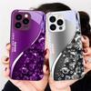 Color Diamond Gradient For IPhone 16 Pro Max 15 P Lus 14 Pro 13 12 Mini 11 P Ro Max X XS 7 8 Plus 2022 Tempered Glass Phone Case