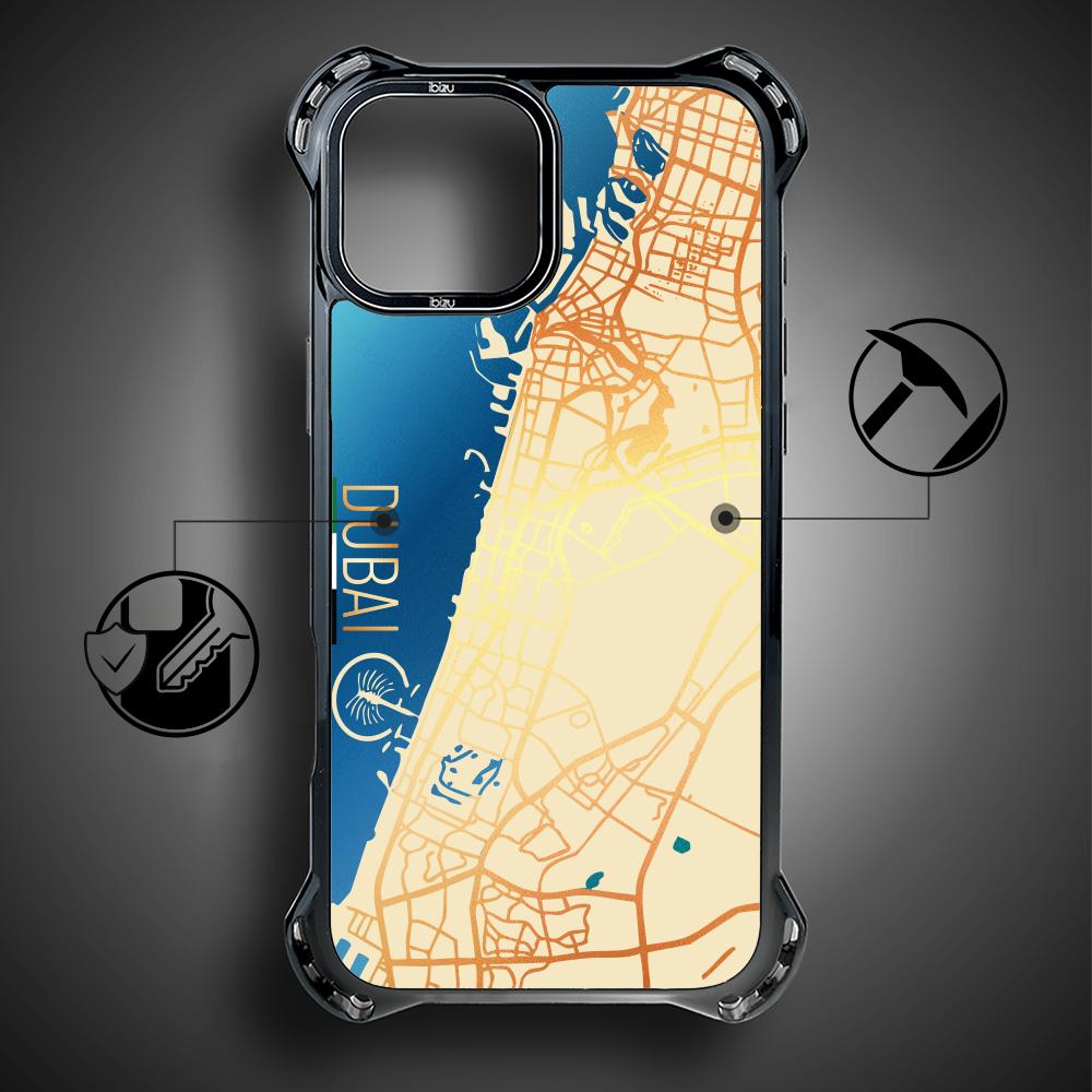Etui Do Iphone 15 Plus Ibizu Dropguard Ultra Z Magsafe, Mapy Świata, Dubai