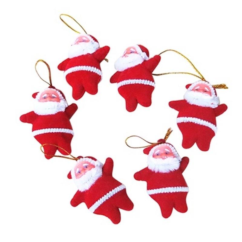 10Pcs1set Christmas Tree Ornaments Santa Claus Xmas Tree Hanging Decoration
