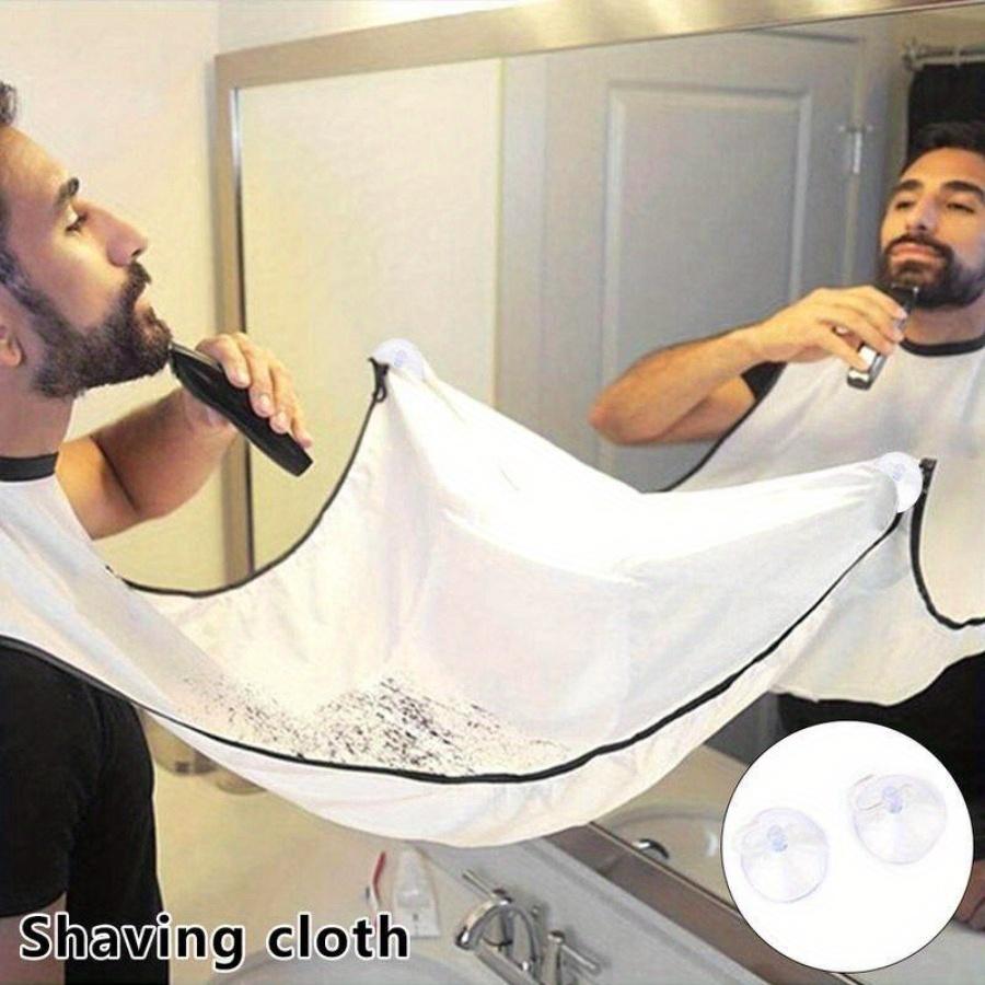 

Мужской фартук для бритья, фартук для ухода за бородой, фартук для бритья, салфетка для бритья волос с присоской, мужской фартук для чистки чёрный
