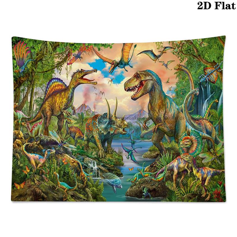 Jurassic Dinosaurs Pattern Home Decor Tapestry, Wall Hanging, Decorative RV Wall Cloth.MGT0918500