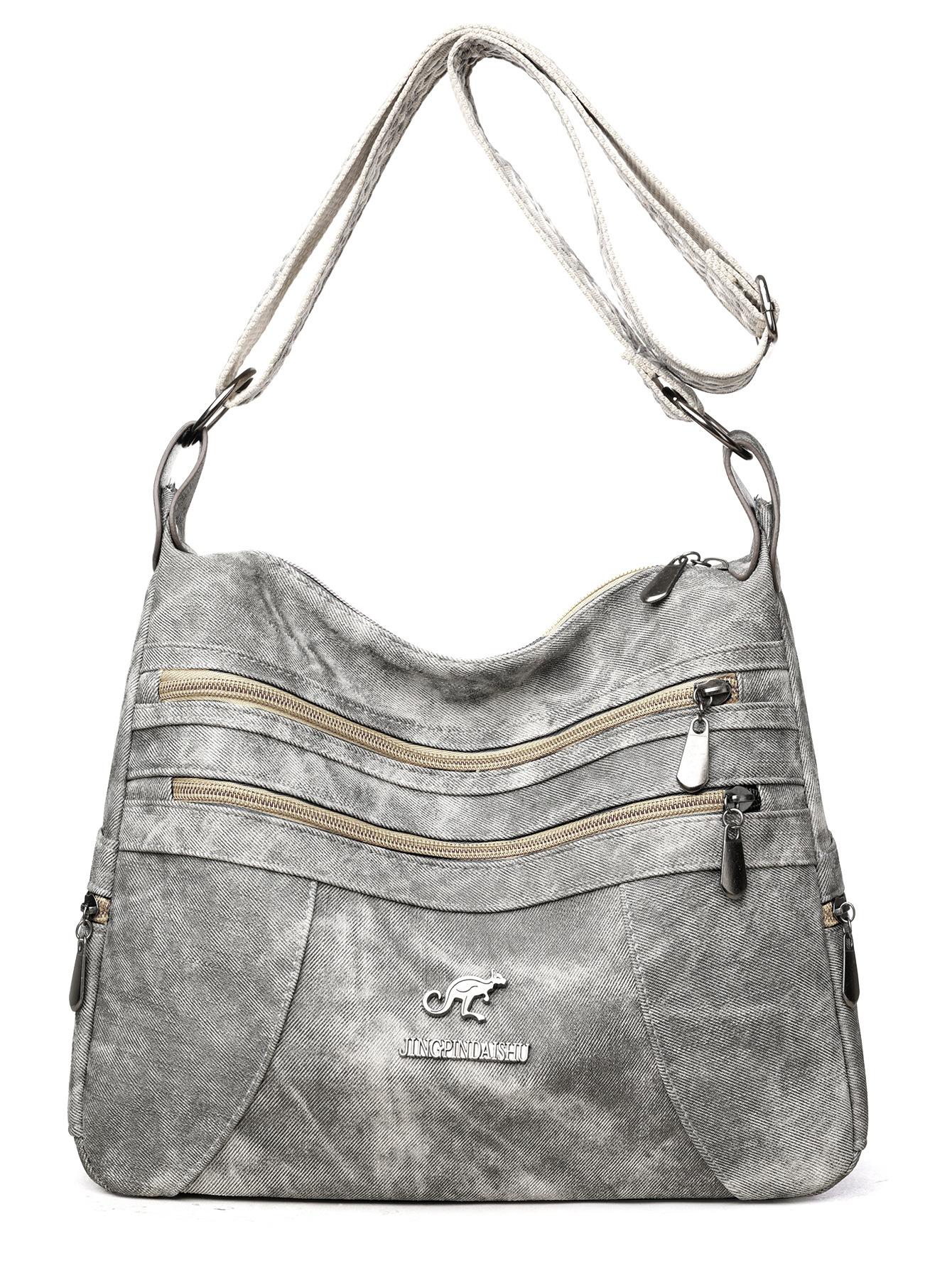 

Модная многосекционная простая и универсальная повседневная сумка через плечо кроссбоди большой вместимости 30.5x12x29cm