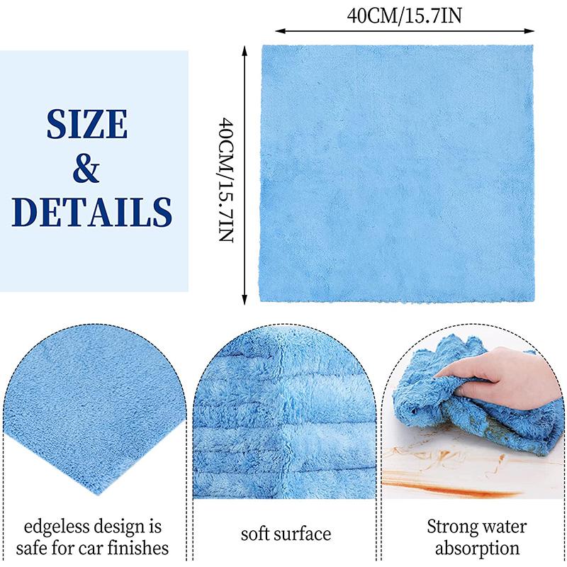Microfiber Towels for Cars Drying Wash Plush Large Car Wash Towels Thick Car Care Detailing Buffing Polishing Non-scratch Cloth