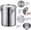 6 Pack 34 Oz Stainless Steel Airtight Food Canisters with Lids for Tea, Coffee, Sugar, Flour – Kitchen Pantry Storage