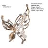 Rhinestone Butterfly Brosje Dame Stilig Sense Light Luksus Utsøkt Delikat Unik Faux Pearl Corsage