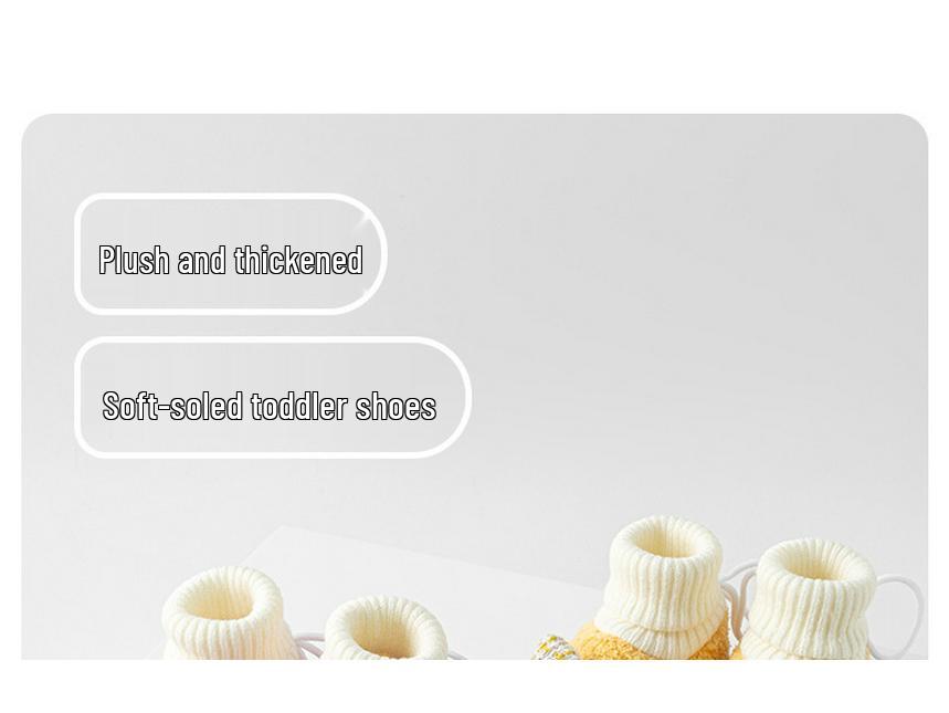 Chaussons Chauds en Polaire d'Agneau pour Bébé - Antidérapants, Épaissis pour l'Automne/Hiver