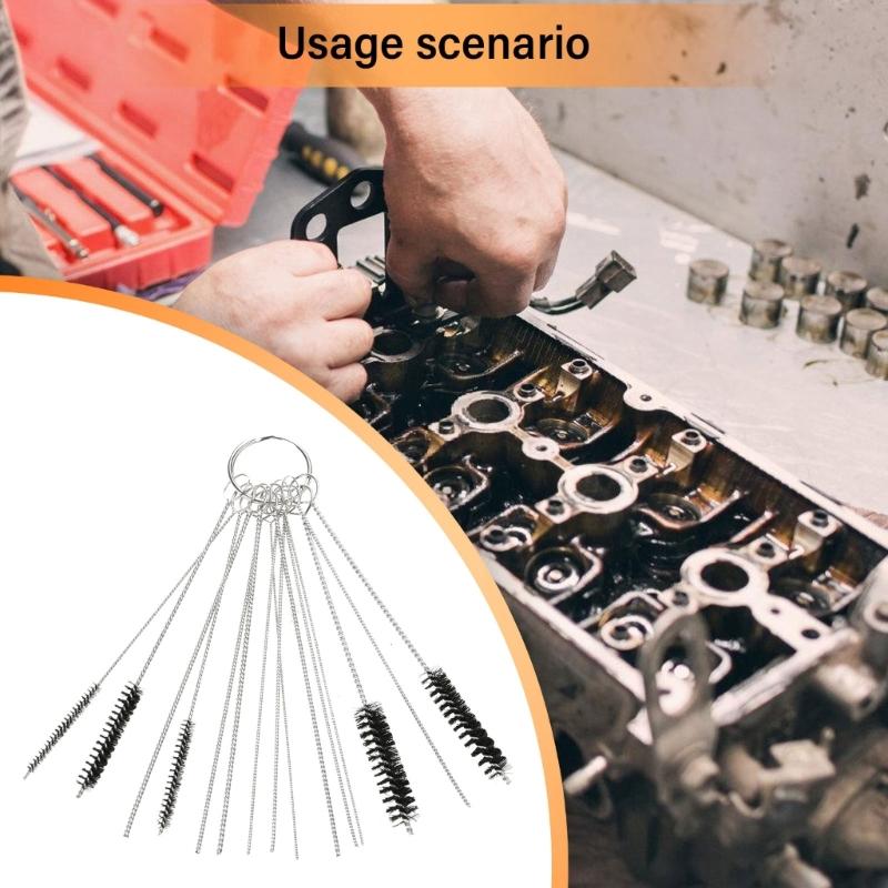 Motorbike Engine Care Carburetor Cleaning Needle Collection Dirt Ejector Tool Brush Boosts Fuels Economy Reduce Emission