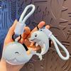 Charming Leather Dolphin Keychain with Whimsical Design Elegant Key Chain Charm for Everyday Use and Special Occasions