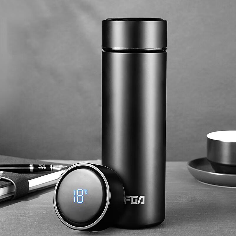 FUGUANG Digital Display Stainless Steel Thermos Bottle 450ml