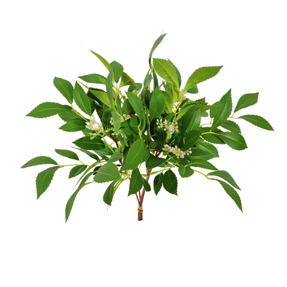 1 Stück Künstliche Pflanze Eukalyptusblätter Grünzeug Stiele Kunstpflanzen mit Blüten Blumenarrangement Heimdeko Hochzeitsfeier