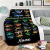 Color Dinosaur Customize Your Name Blanket Used For Chair Office Sofa Bed Camping Soft And Warm Giving Friends And Relatives Birthday Graduation Gift