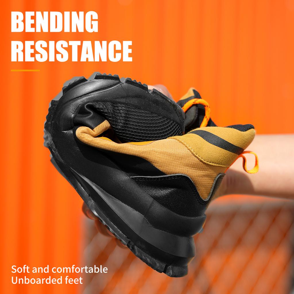 New Fashion Work Safety Boots Men Steel Toe Cap Lightweight Indestructible Boots Anti-puncture Construction Male Sneakers 37-48
