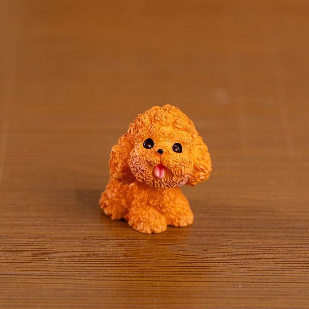 Mini Cute Puppy Statue Micro Landscape Cartoon Dog Gift Miniature Dog Figurine