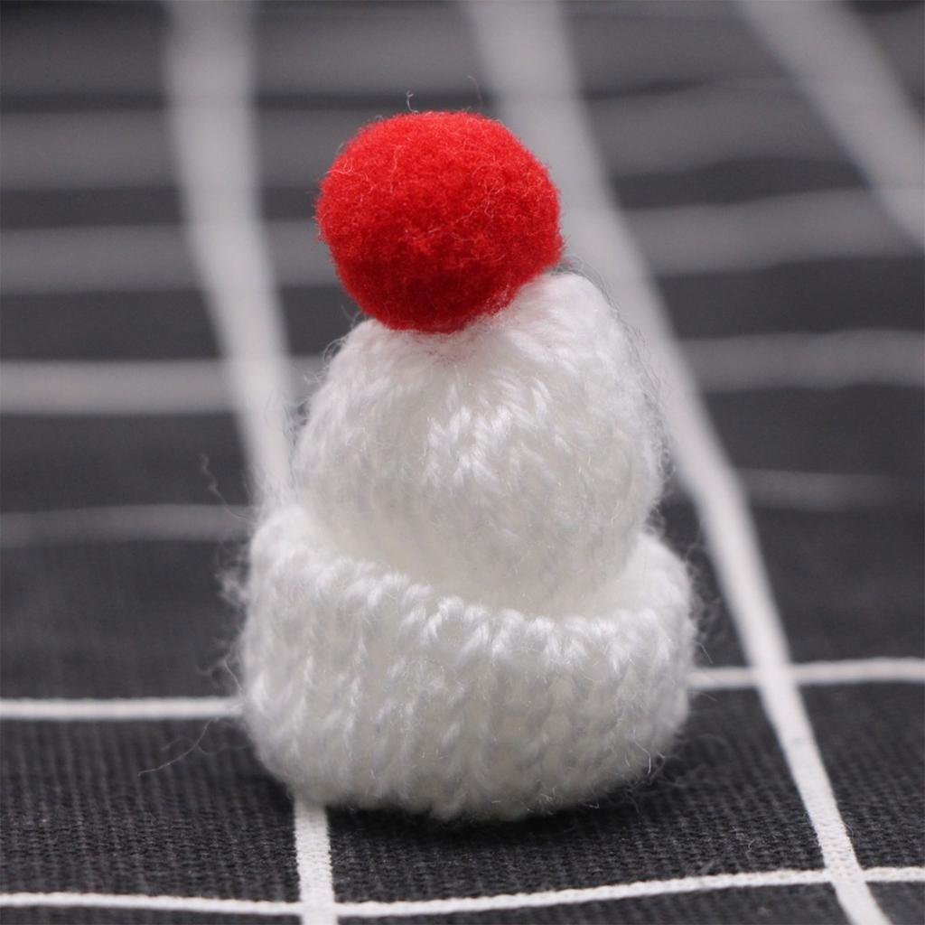 Collection of 10 Mini Knitted Hats for DIY Crafts Decorations for Home Bedroom Crafts Making Supplies