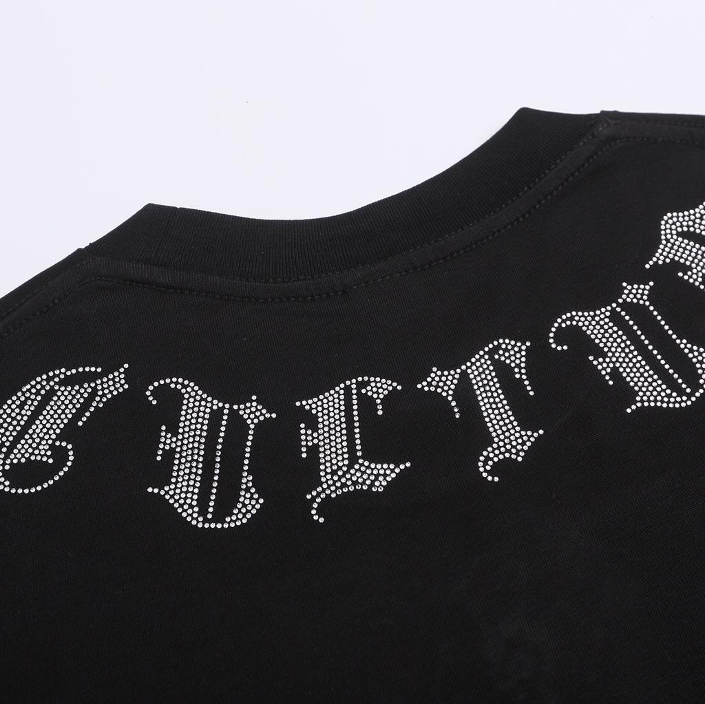 1958 CHROME HEARTS 2025 Summer New High Quality Cotton Round Neck Loose Large Size Men's and Women's T-shirt Couple T-shirt