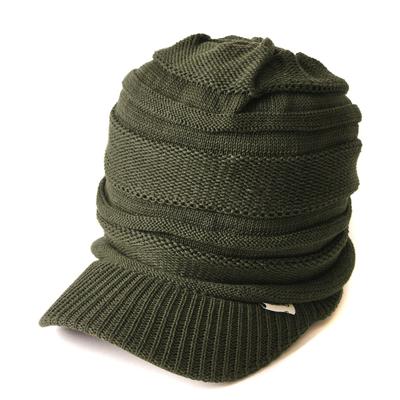 CHARM Gorro de Malha com Aba Chapéu Gorro de Malha Grande Boina de Malha de Algodão (Masculino/Feminino) Primavera Verão (Tamanho Único/Cáqui)