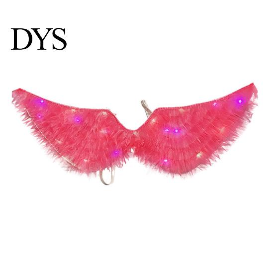 LED Costume Accessories Light-Up Angle Wing, Glowing Feather Wing for Kids Girls, Wings with Lights Fairy Props Christmas Halloween Stage Performance