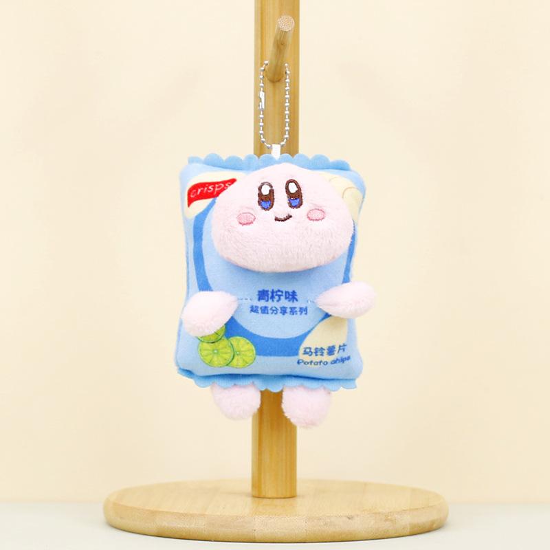 

Adorable Potato Kirby Chip Plush Keychain Soft And Fluffy 12cm Bags For синий
