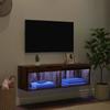 LED TV Cabinet Set in Reclaimed Wood Style 100 x 30 x 30 cm Particleboard