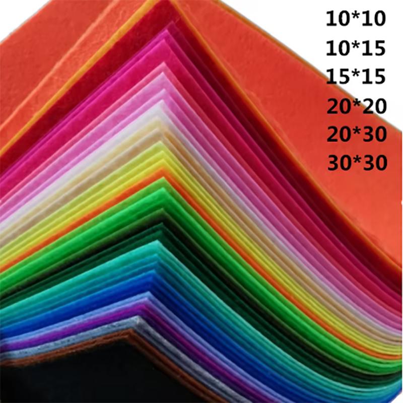 40/20/10 Stück Neues Filzstoffblatt Verschiedene Farben Patchwork Nähen DIY Bastelquadrate Vlies 1 mm Dick Handgefertigter Stoff Weben