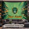 Wall Hanging Tapestry Custom NameIreland Rugby Pattern Personalized Printed Fabric Wall Decor