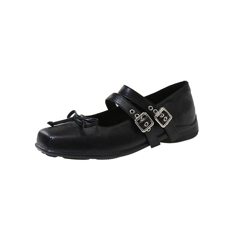 Fashion 2025 Designer Spring Women Mary Jane Shoes Fashion Square Toe Ladies Comfort Soft Sole Flats Women's Comfort Ballerinas Shoes